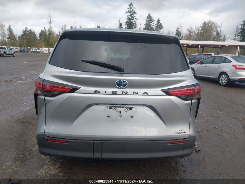 2022 Toyota Sienna Le VIN: 5TDKRKECXNS109650 Lot: 40825941