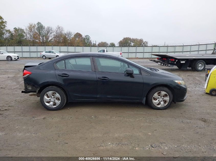 2013 Honda Civic Lx VIN: 2HGFB2F59DH518114 Lot: 40826686