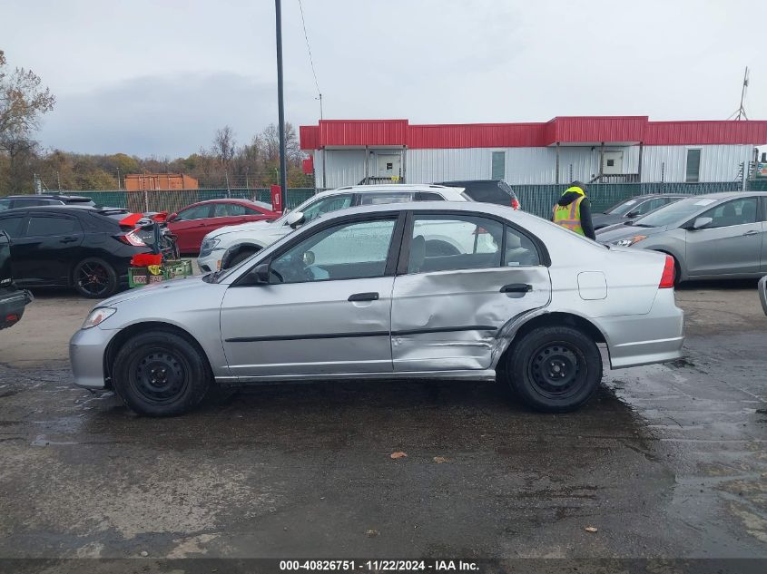 2004 Honda Civic Vp VIN: 2HGES16384H551142 Lot: 40826751