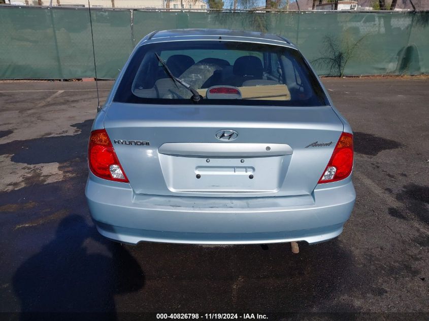 2004 Hyundai Accent Gl/Gt VIN: KMHCG35C14U314148 Lot: 40826798