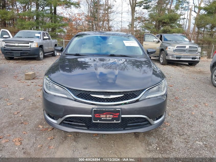 2015 Chrysler 200 C VIN: 1C3CCCCB0FN501781 Lot: 40826894