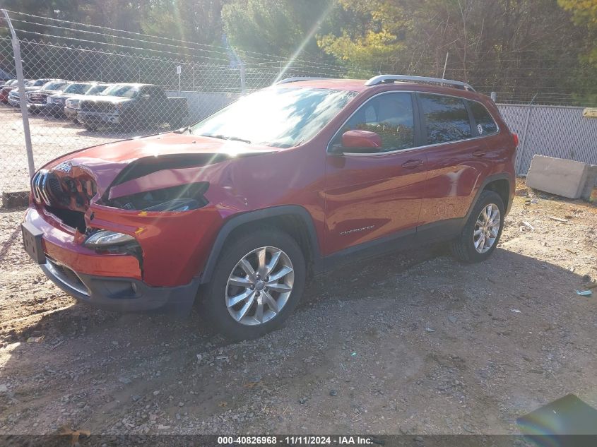 2016 Jeep Cherokee Limited VIN: 1C4PJMDB4GW239962 Lot: 40826968