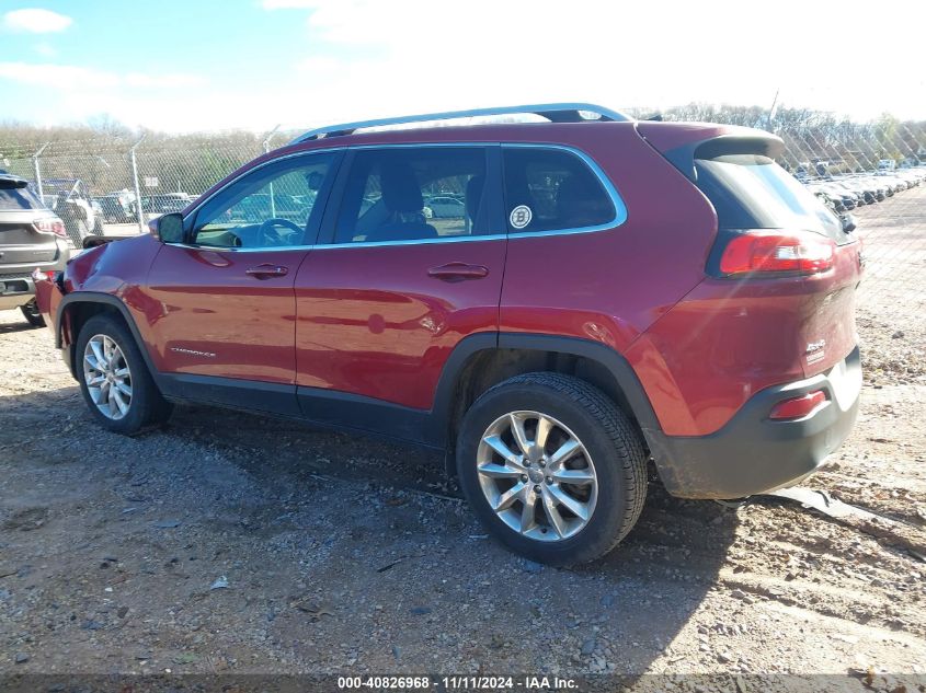 2016 Jeep Cherokee Limited VIN: 1C4PJMDB4GW239962 Lot: 40826968