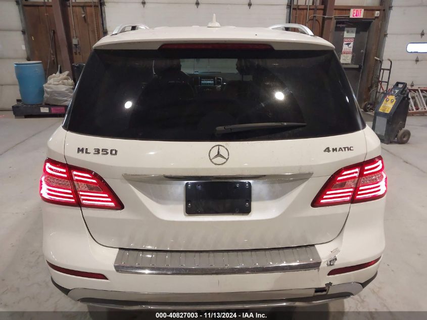 2015 Mercedes-Benz Ml 350 4Matic VIN: 4JGDA5HB1FA540781 Lot: 40827003