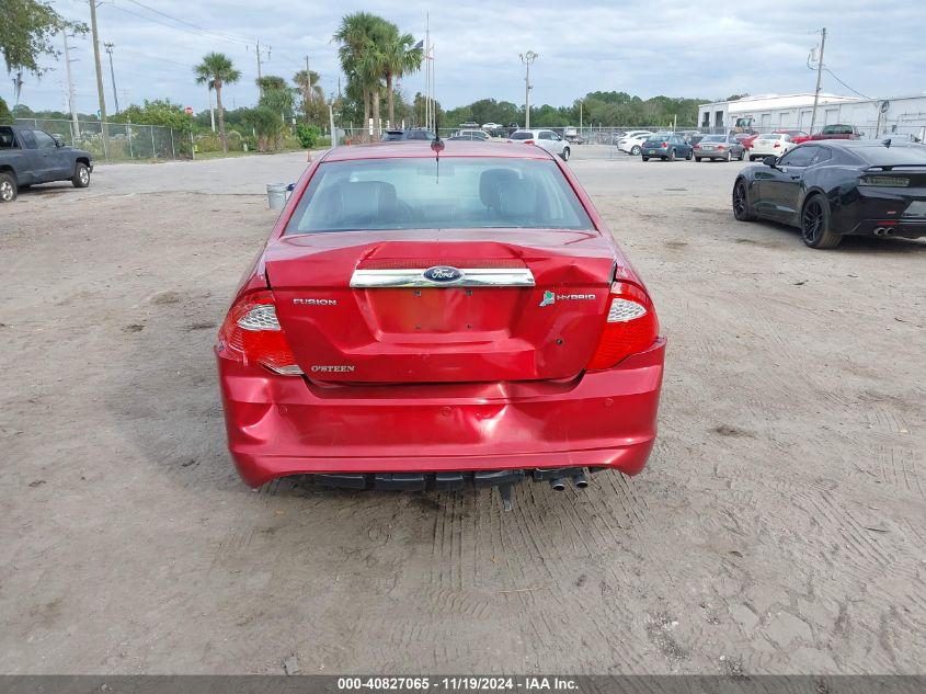 2011 Ford Fusion Hybrid VIN: 3FADP0L34BR284549 Lot: 40827065