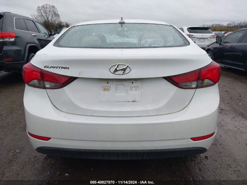 2016 Hyundai Elantra Se VIN: 5NPDH4AE9GH748951 Lot: 40827070