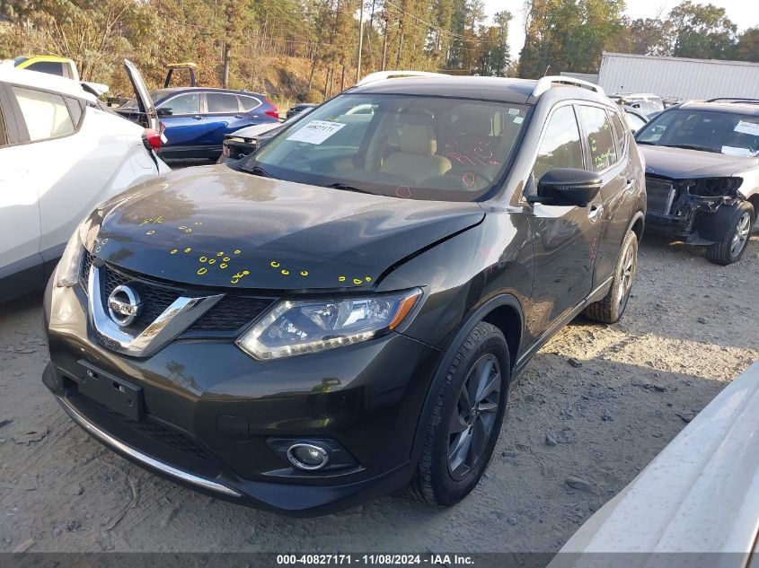 2016 Nissan Rogue Sl VIN: 5N1AT2MV5GC785231 Lot: 40827171