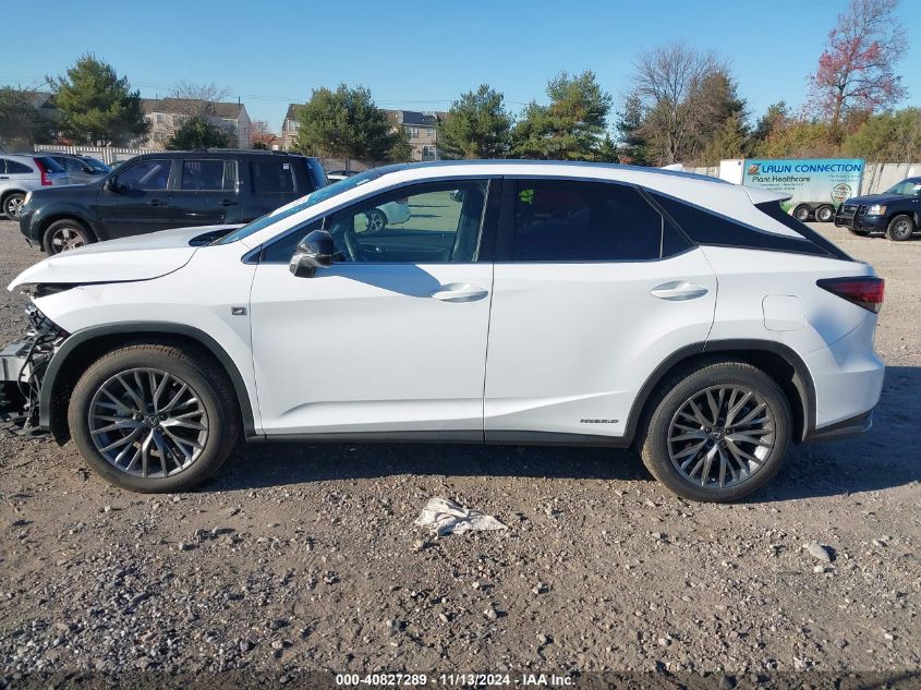 2022 Lexus Rx 450H F Sport Handling VIN: 2T2YGMDA4NC092781 Lot: 40827289