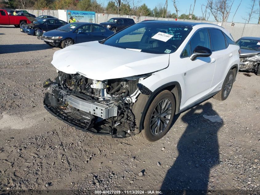 2022 Lexus Rx 450H F Sport Handling VIN: 2T2YGMDA4NC092781 Lot: 40827289