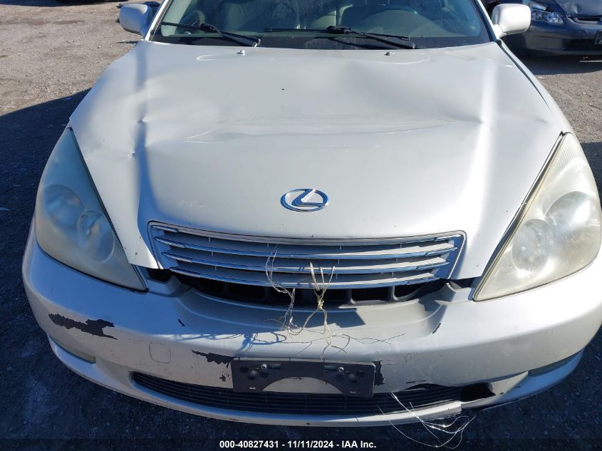 2004 Lexus Es 330 Base (A5) VIN: JTHBA30G045025282 Lot: 40827431