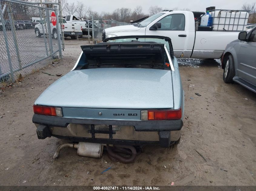 1974 Porsche 914 VIN: 00000004742900295 Lot: 40827471