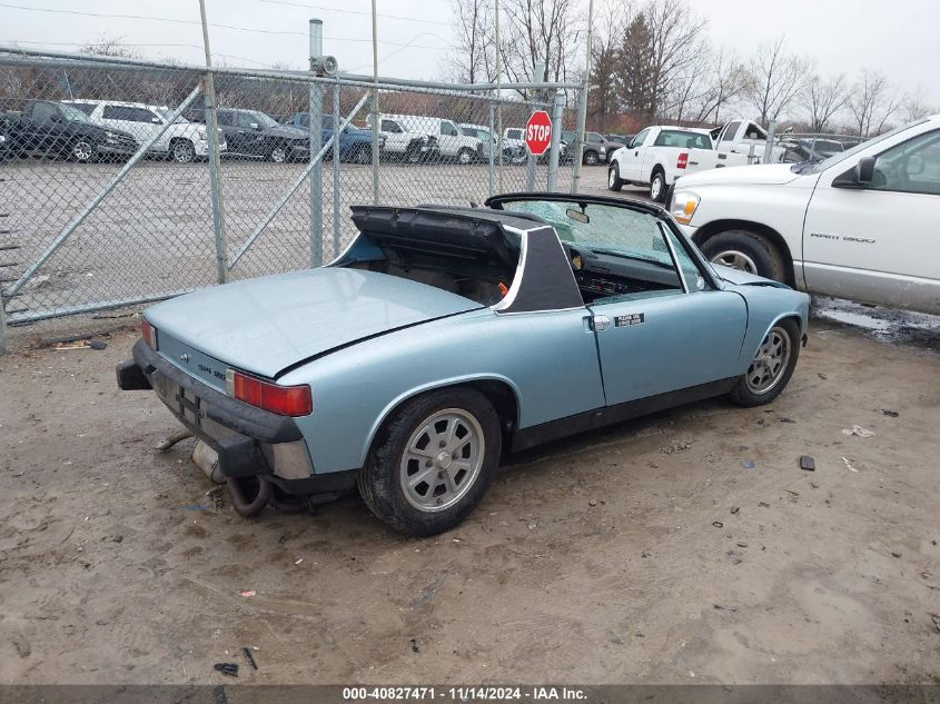 1974 Porsche 914 VIN: 00000004742900295 Lot: 40827471