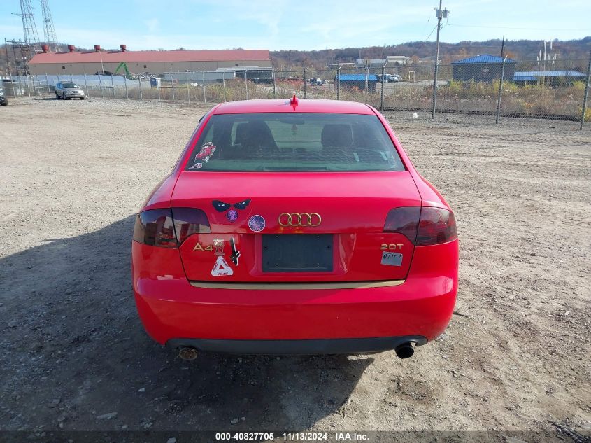 2005 Audi A4 2.0T VIN: WAUAF68E95A438441 Lot: 40827705