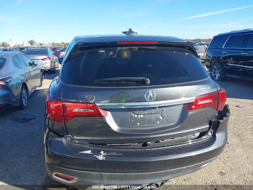 2015 Acura Mdx VIN: 5FRYD3H26FB014184 Lot: 40827790