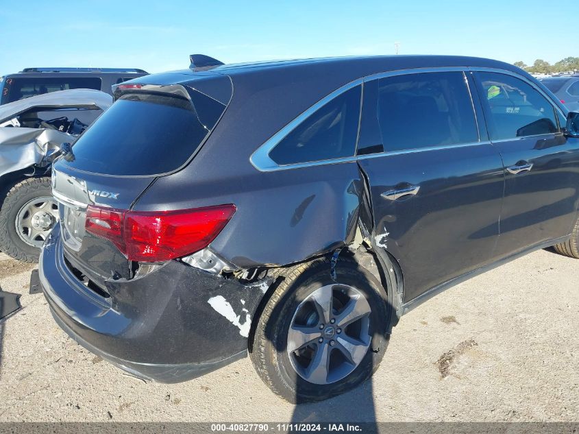 2015 Acura Mdx VIN: 5FRYD3H26FB014184 Lot: 40827790