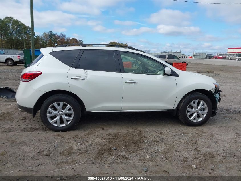 2013 Nissan Murano Sl VIN: JN8AZ1MU1DW202706 Lot: 40827813