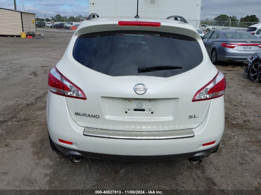 2013 Nissan Murano Sl VIN: JN8AZ1MU1DW202706 Lot: 40827813