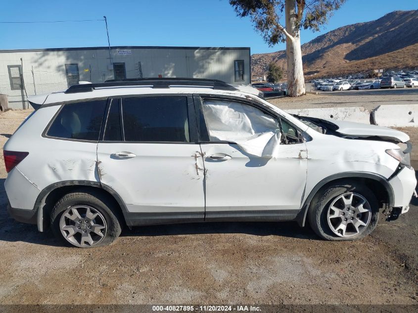 2022 Honda Passport Awd Trailsport VIN: 5FNYF8H63NB020227 Lot: 40827895