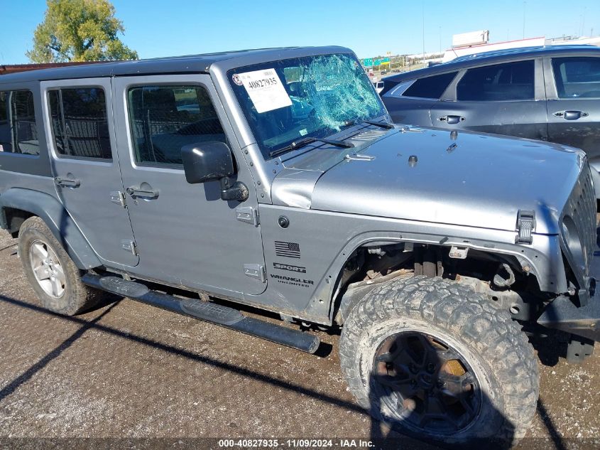 2016 Jeep Wrangler Unlimited Sport VIN: 1C4BJWDG3GL330708 Lot: 40827935