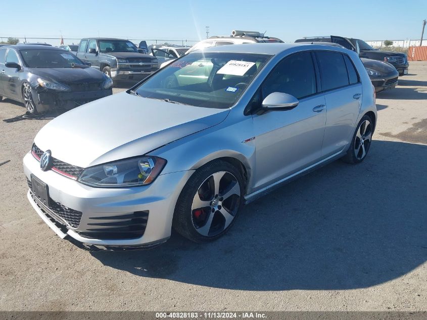 VIN 3VW4T7AU1HM008424 2017 Volkswagen Golf Gti, S 4... no.2