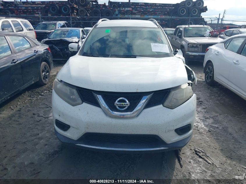 2016 Nissan Rogue Sv VIN: KNMAT2MT0GP656907 Lot: 40828213