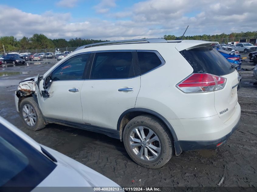 2016 Nissan Rogue Sv VIN: KNMAT2MT0GP656907 Lot: 40828213