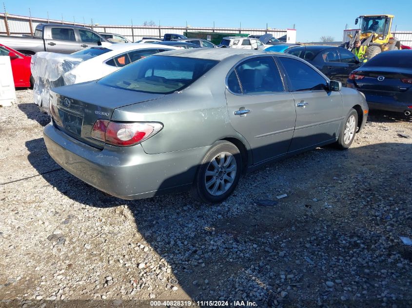 2004 Lexus Es 330 Base (A5) VIN: JTHBA30G845024204 Lot: 40828319