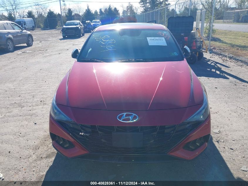 2021 Hyundai Elantra N Line VIN: KMHLR4AF7MU154292 Lot: 40828361