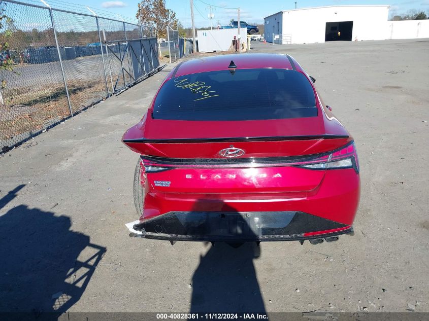 2021 Hyundai Elantra N Line VIN: KMHLR4AF7MU154292 Lot: 40828361