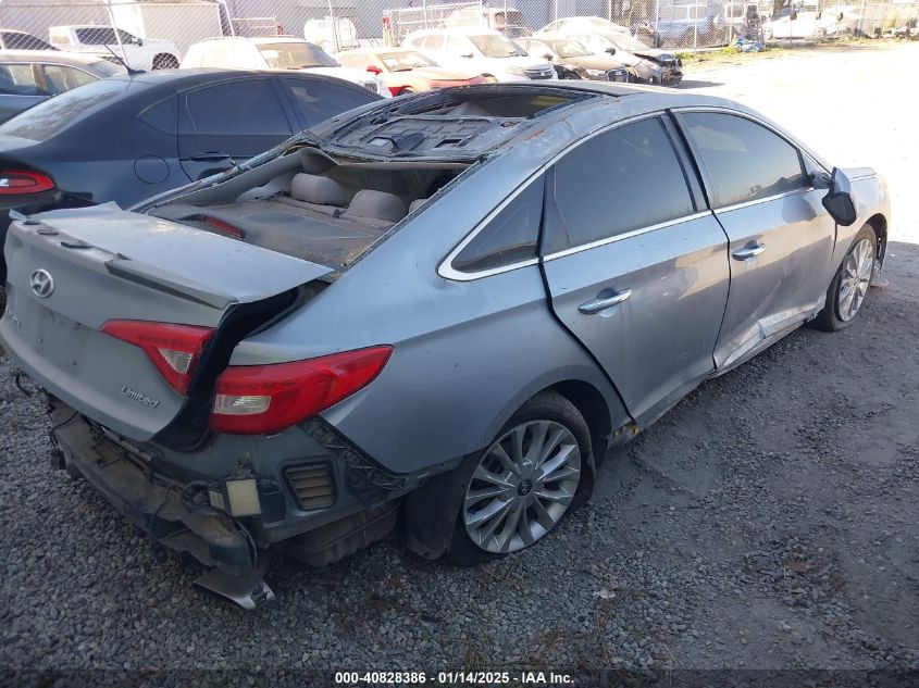 VIN 5NPE34AF3FH050961 2015 Hyundai Sonata, Limited no.4