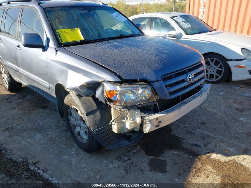 2004 Toyota Highlander V6 VIN: JTEGP21A640004892 Lot: 40828566