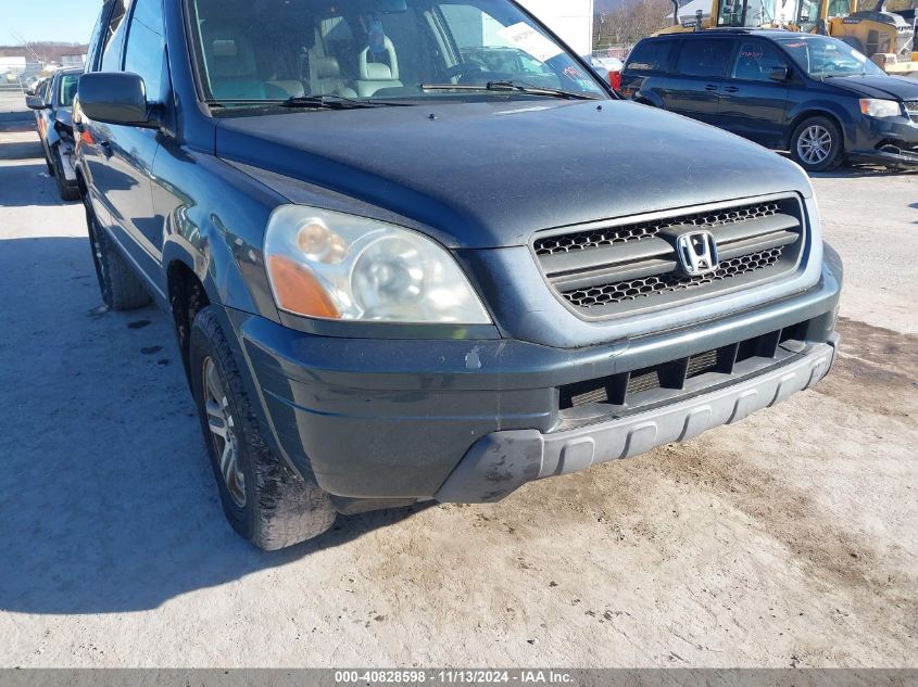 2003 Honda Pilot Ex-L VIN: 2HKYF185X3H521791 Lot: 40828598