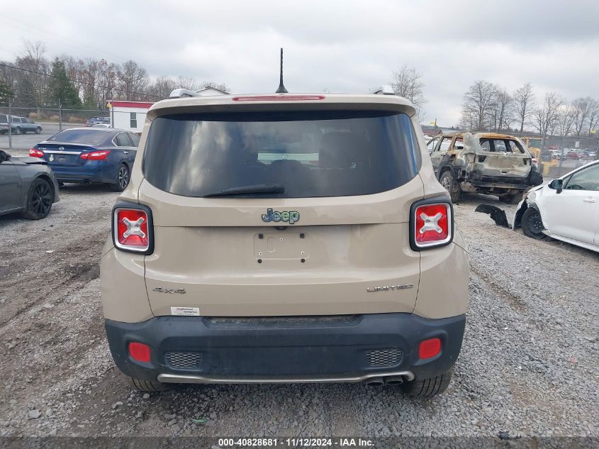 2016 Jeep Renegade Limited VIN: ZACCJBDT4GPD26320 Lot: 40828681