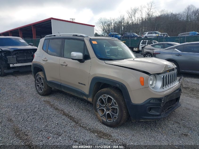 2016 Jeep Renegade Limited VIN: ZACCJBDT4GPD26320 Lot: 40828681