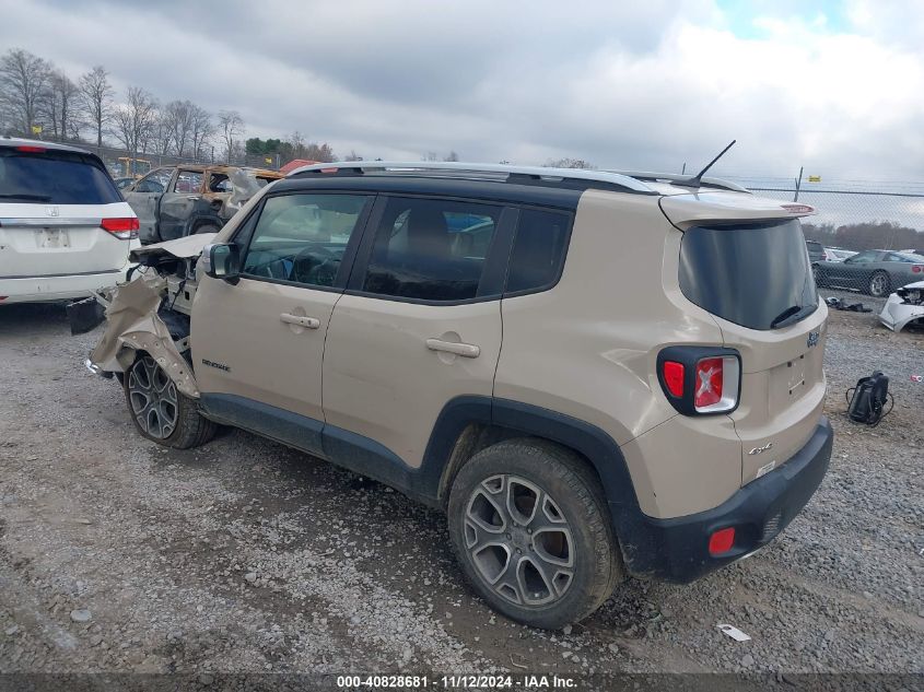 2016 Jeep Renegade Limited VIN: ZACCJBDT4GPD26320 Lot: 40828681