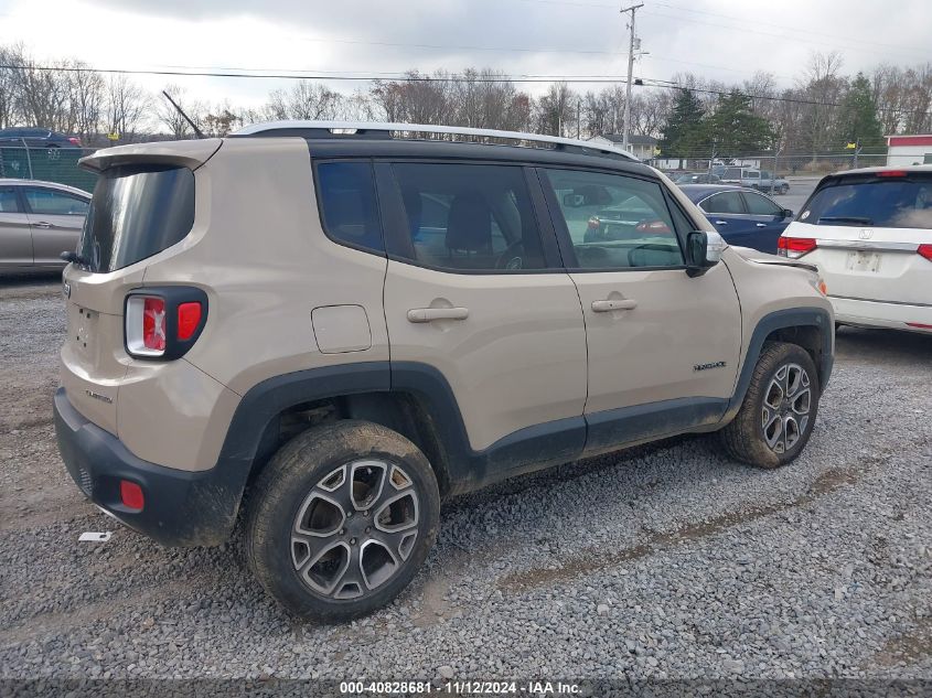 2016 Jeep Renegade Limited VIN: ZACCJBDT4GPD26320 Lot: 40828681