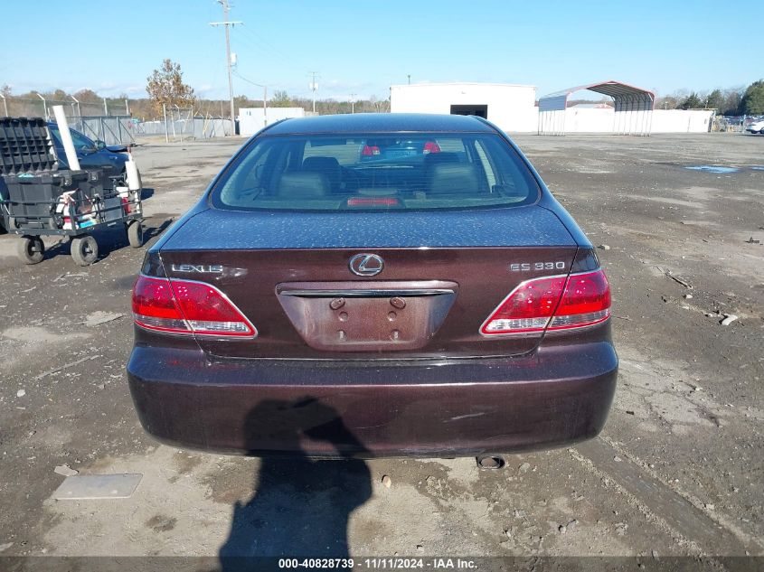 2005 Lexus Es 330 VIN: JTHBA30G555108000 Lot: 40828739