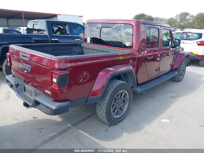 2021 Jeep Gladiator Overland 4X4 VIN: 1C6HJTFG1ML549028 Lot: 40828921