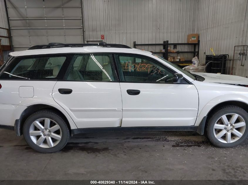 2008 Subaru Outback 2.5I/2.5I L.l. Bean Edition VIN: 4S4BP61C687353342 Lot: 40829340