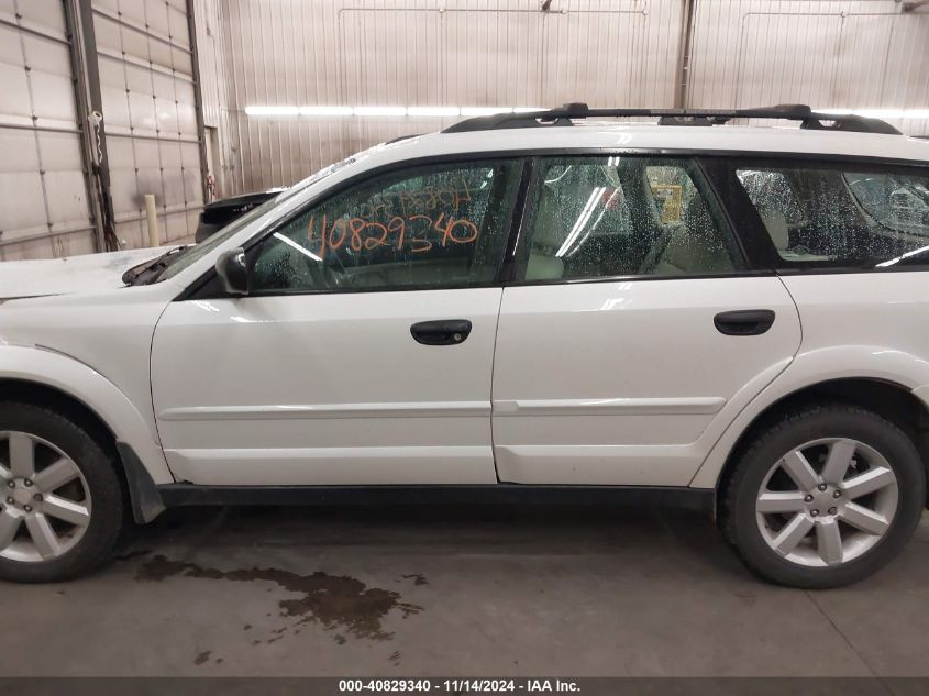 2008 Subaru Outback 2.5I/2.5I L.l. Bean Edition VIN: 4S4BP61C687353342 Lot: 40829340