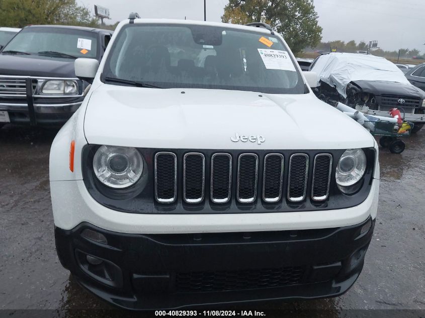 2018 Jeep Renegade Latitude Fwd VIN: ZACCJABB3JPG86822 Lot: 40829393