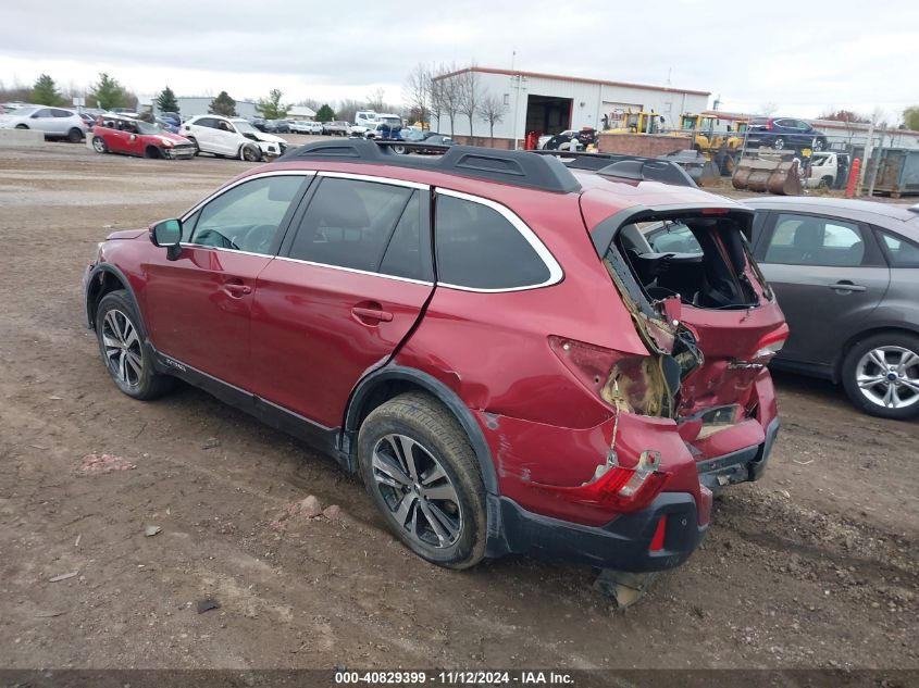 2018 Subaru Outback 2.5I Limited VIN: 4S4BSANC3J3372875 Lot: 40829399