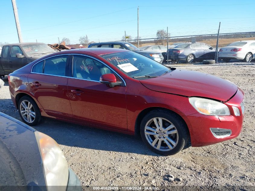 2013 Volvo S60 T5/T5 Platinum/T5 Premier/T5 Premier Plus VIN: YV1612FH6D2199432 Lot: 40829499