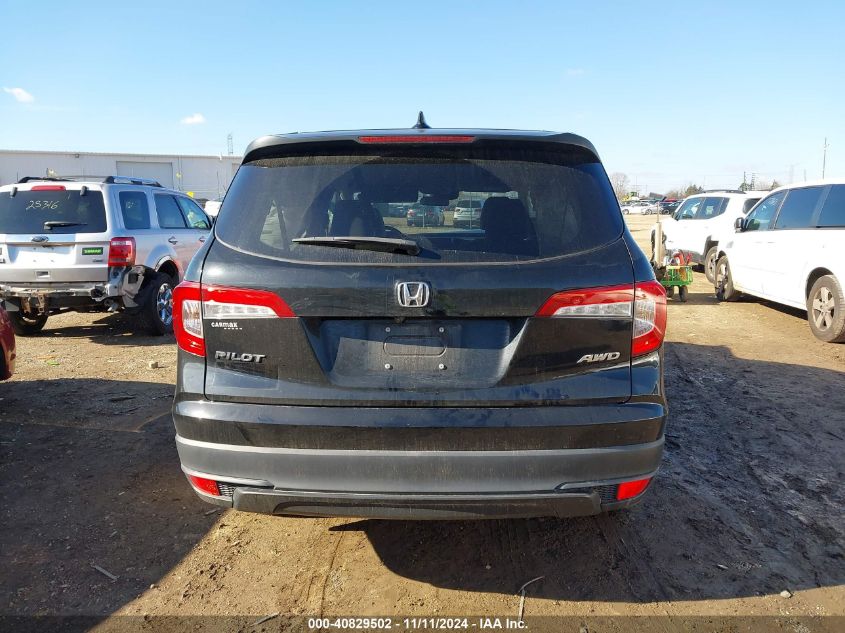 2019 Honda Pilot Lx VIN: 5FNYF6H15KB048101 Lot: 40829502