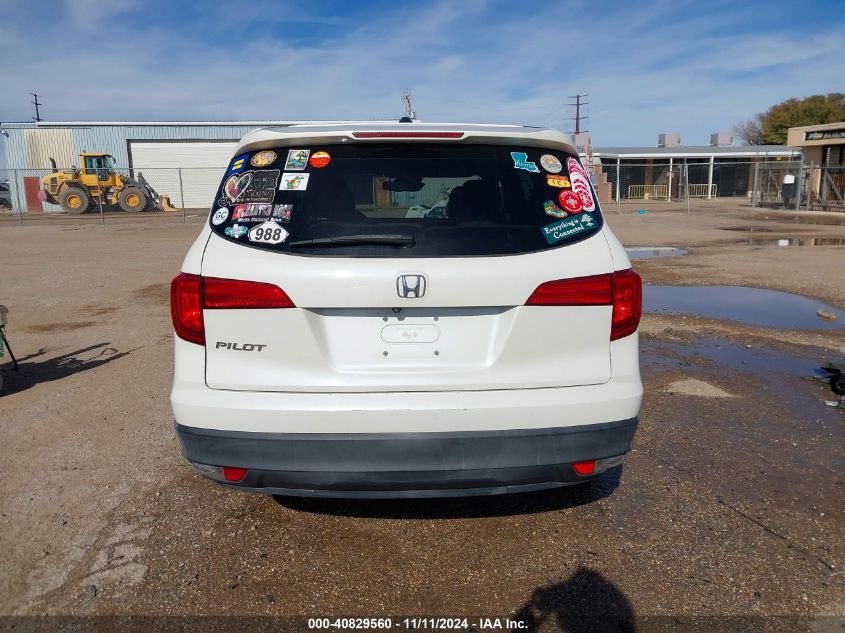 2016 Honda Pilot Ex-L VIN: 5FNYF5H62GB040261 Lot: 40829560