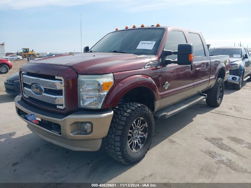 2012 Ford F-250 Lariat VIN: 1FT7W2BT5CEB28158 Lot: 40829651