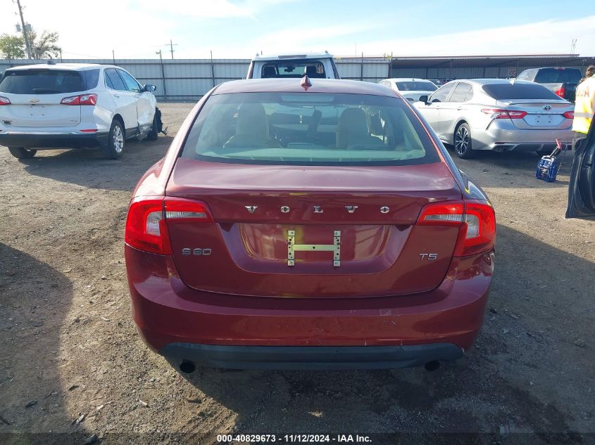 2012 Volvo S60 T5 VIN: YV1622FSXC2051260 Lot: 40829673