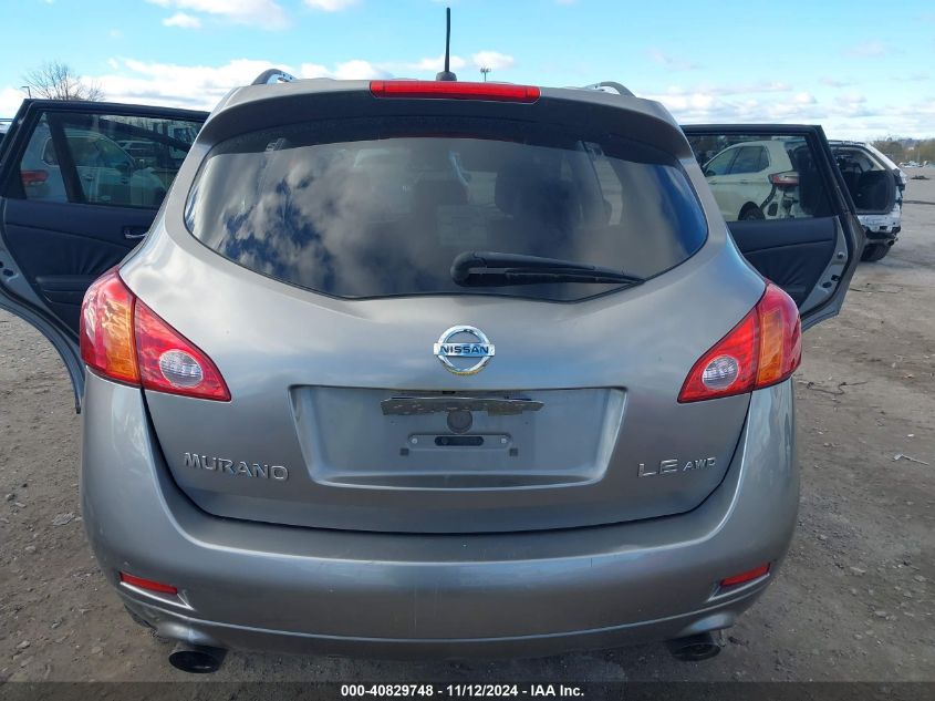 2009 Nissan Murano Le VIN: JN8AZ18W39W124982 Lot: 40829748