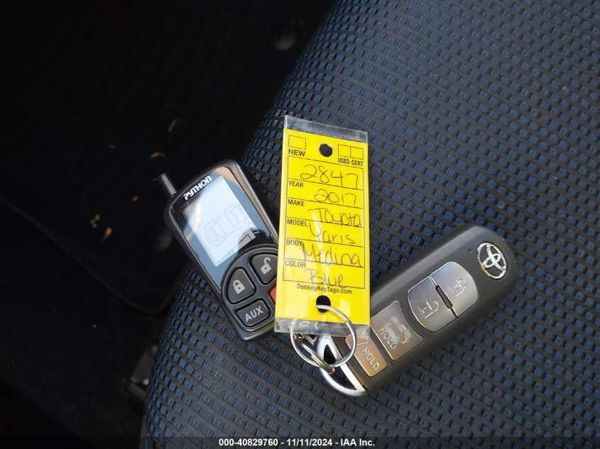VIN 3MYDLBYV5HY151049 2017 TOYOTA YARIS IA