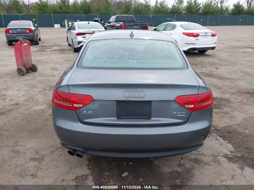 2012 Audi A5 2.0T Premium VIN: WAULFAFRXCA038726 Lot: 40830085